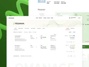 OManage order management web app dashboard